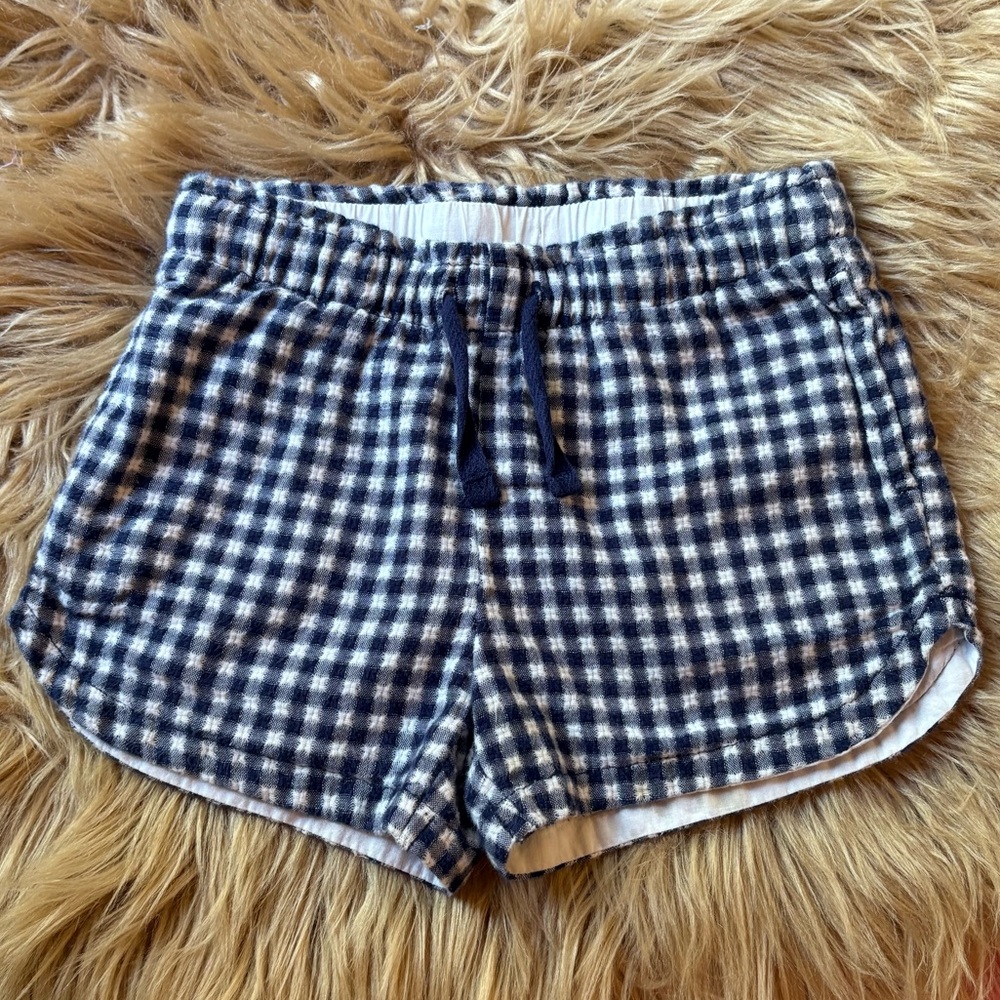 Checkered Blue Toddler Girl Shorts